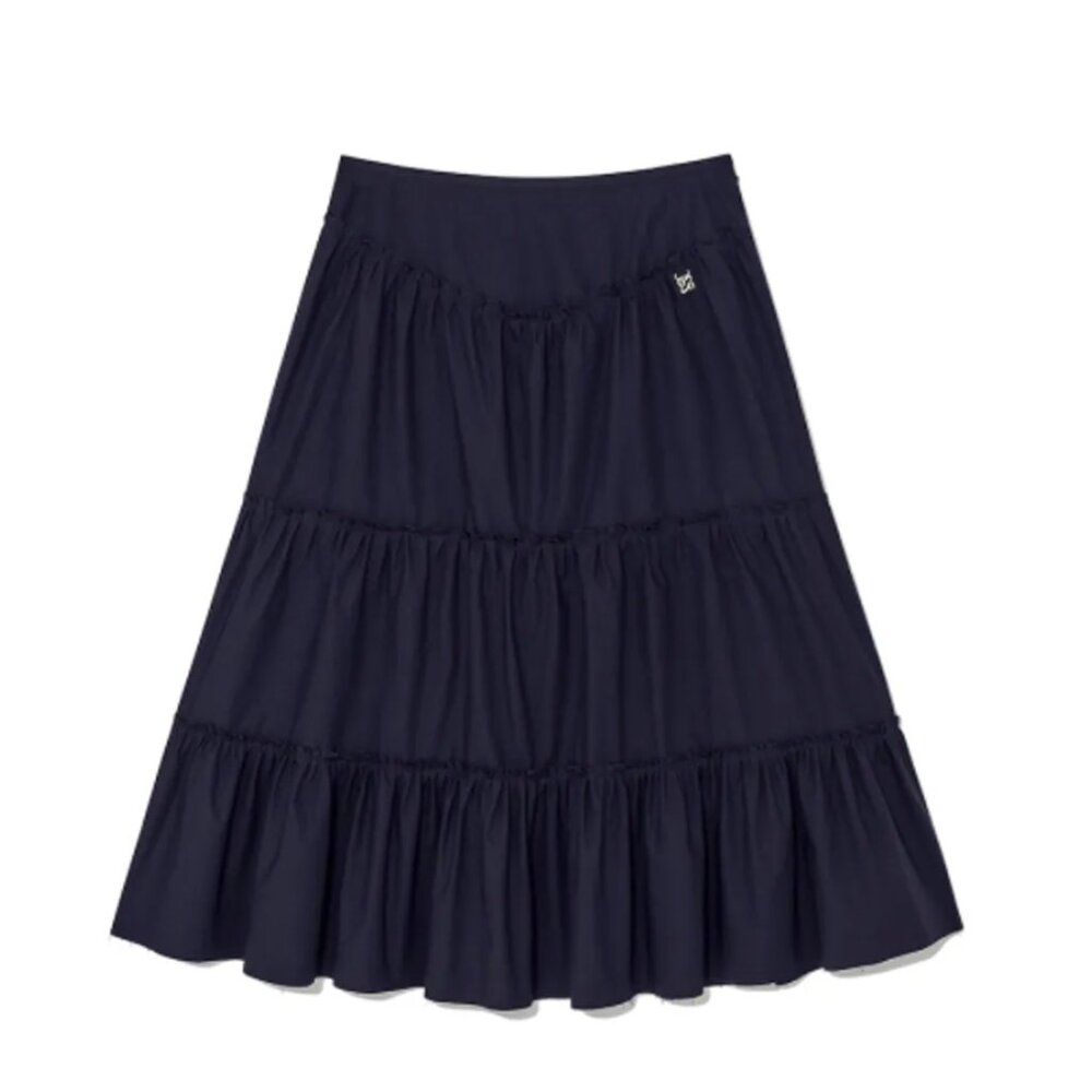 GLOWNY NAVY RODEO TIERED RUFFLE SKIRT